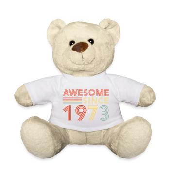 Awesome Since 1973 Retro Neon - Teddy Bear - white - Front