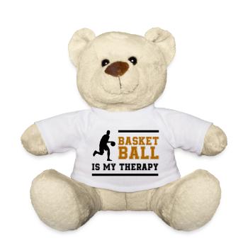 Basketball Retro Schriftzug - Teddy - Weiß - Vorne