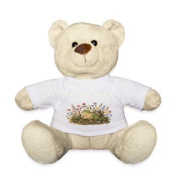 Kleine sanfte Momente: Frosch unter Blumen Farm - Teddy - Weiß - Vorne