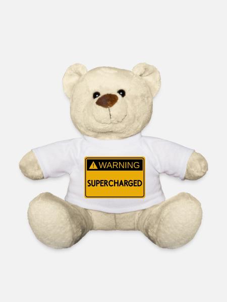 USDM sticker - SUPERCHARGED - Teddy Bear - white