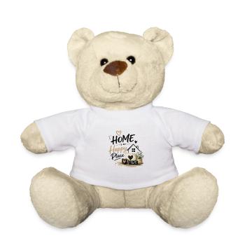 Home is my Happy Place - Teddy Bear - white - Front