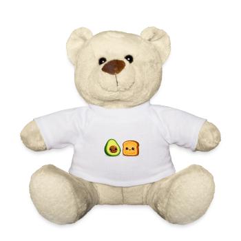 Avocado Friends Toast Duo - Teddy Bear - white - Front