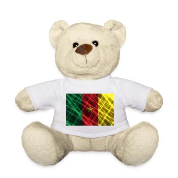 Neon Cameroon Flag Net - Teddy Bear - white - Front