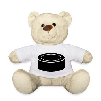 Palet de hockey - Nounours - blanc - Devant
