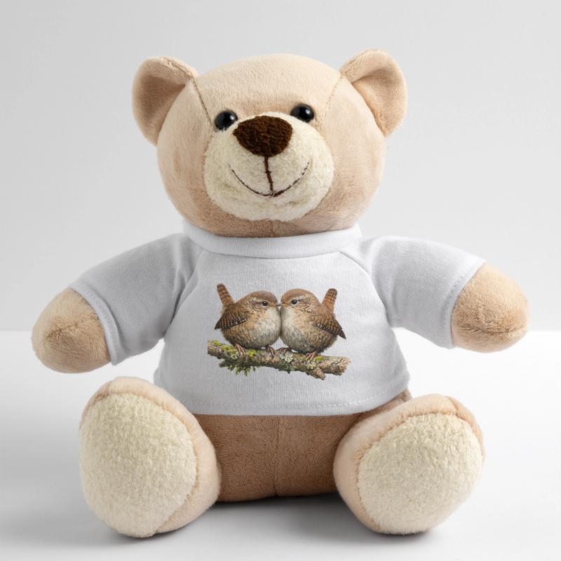 Wrens on Stem Teddy Bear