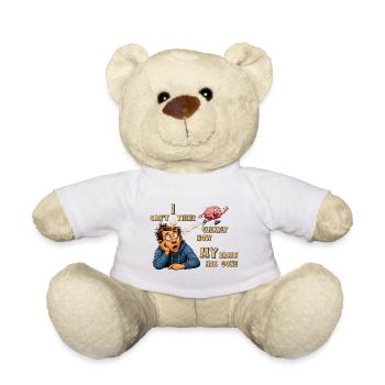 Penser hors ligne - mon cerveau a arrêté - Nounours - blanc - Devant