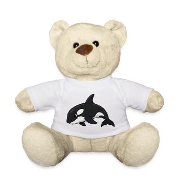 Style de dessin animé Orca en noir et blanc - Nounours - blanc - Devant