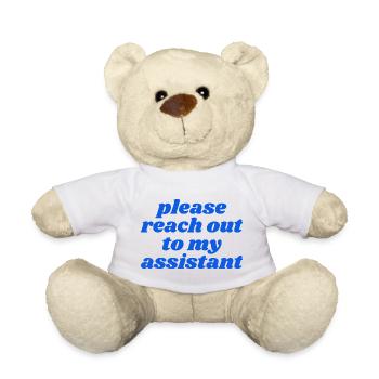 Merci de contacter mon assistant - Nounours - blanc - Devant