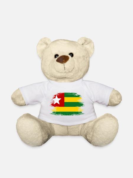 Togo_Flagge_used - Teddy - Weiß
