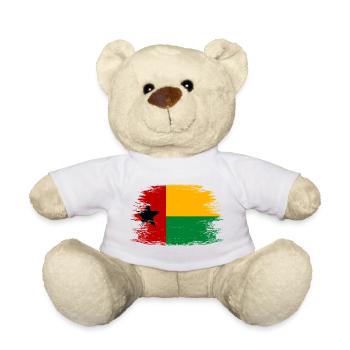 Guinea_Bissau_Flagge_used - Teddy Bear - white - Front