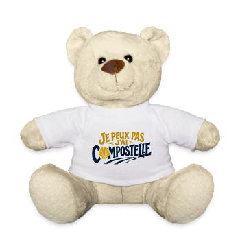 Je peux pas j'ai Compostelle - Nounours - blanc - Devant
