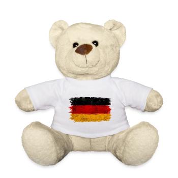 Deutschland Flagge  - Teddy - Weiß - Vorne
