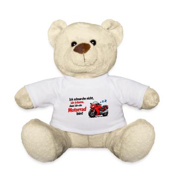 Ich träume Motorrad - Teddy - Weiß - Vorne