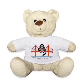 Katze auf der San-Francisco-Brücke - Teddy - Weiß - Vorne