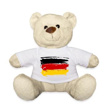 DEUTSCHLAND GERMANY EUROPA DEUTSCHE SPORT FAN - Teddy - Weiß - Vorne
