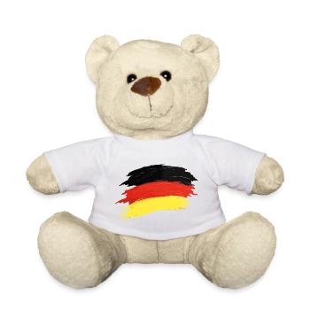 Germany Flag Brushstroke Germany Fan - Teddy Bear - white - Front