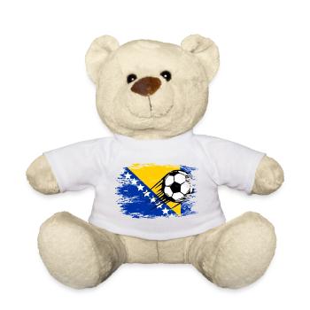 Bosnia Flag Football used - Teddy Bear - white - Front