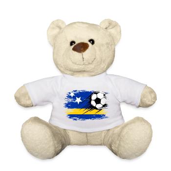 Curacao flag football used - Teddy Bear - white - Front