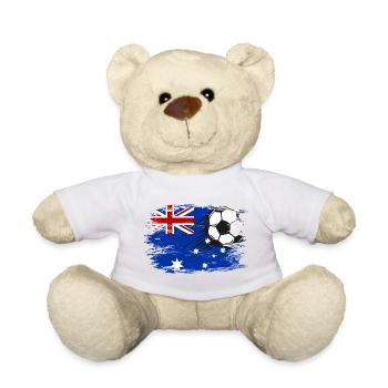 Australien Flagge Fußball used - Teddy - Weiß - Vorne