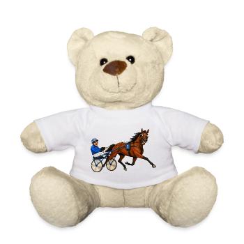 Laughing Trotter - Teddy Bear - white - Front