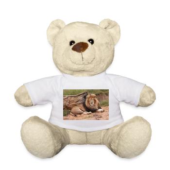 Lion majestueux sur la savane - Nounours - blanc - Devant