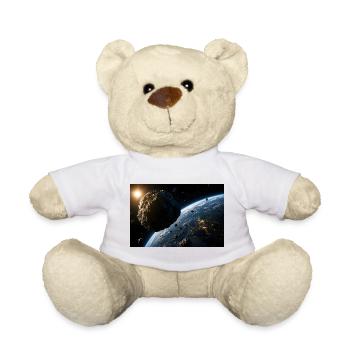Cinematic Asteroid Approaching Planet Earth - Teddy Bear - white - Front