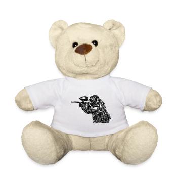 Tactical Paintball Sniper Design - Teddy Bear - white - Front