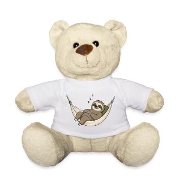 Faultier in der Hängematte - Teddy - Weiß - Vorne