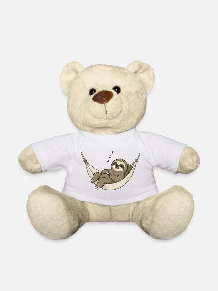 Paresseux dans le hamac - Nounours - blanc
