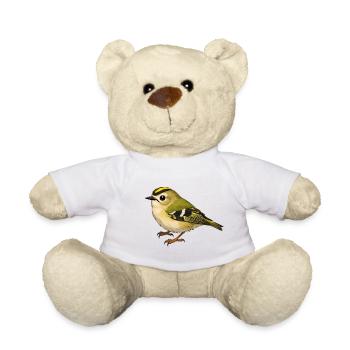 Goldcrest Bird - Teddy Bear - white - Front