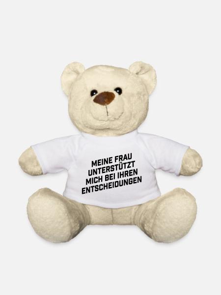 Frau unterstützt mich bei ihren Entscheidungen - Teddy - Weiß