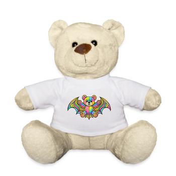 Regenbogenbär mit Flügeln - Teddy - Weiß - Vorne