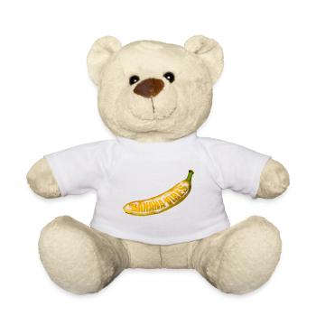 Gelbe Banana Pop Art - Teddy - Weiß - Vorne
