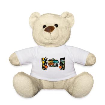 Good Times Good Life Art Print - Teddy Bear - white - Front