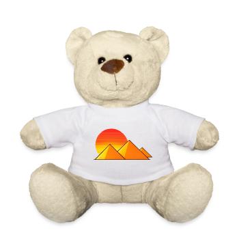 Sonnenuntergang über Pyramiden - Teddy - Weiß - Vorne