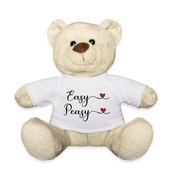 Easy Peasy Design with heart - Teddy Bear - white - Front