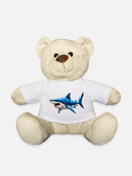 Low Poly Hai - Teddy - Weiß