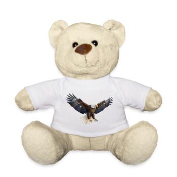 Eagle Flight Force in Flight Pose Bird Eagle Bird - Teddy Bear - white - Front