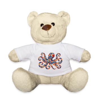 Patchwork Octopus Color Magic - Teddy Bear - white - Front