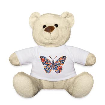 Patchwork Schmetterling Muster - Teddy - Weiß - Vorne