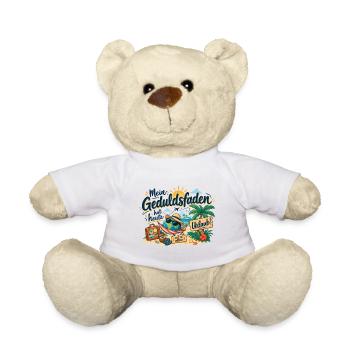 Geduldsfaden Im Urlaub Strandmotiv - Teddy - Weiß - Vorne
