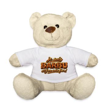 Je suis barbu - Nounours - blanc - Devant
