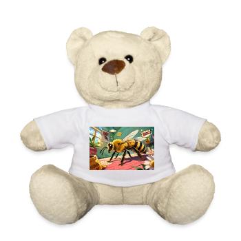 Biene im Honigatelier Cartoon😀 - Teddy - Weiß - Vorne
