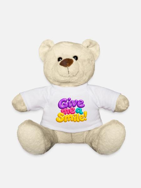 Schenk mir ein Lächeln! - Teddy - Weiß