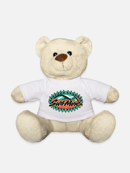 SurfMore Retro Surf-Logo - Wing - Teddy - Weiß