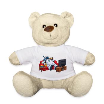 Roboter-Entspannung vor dem Fernseher - Teddy - Weiß - Vorne