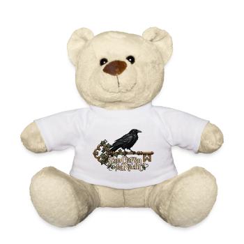 Rabe auf Schlüssel zum Garten der Nacht - Teddy - Weiß - Vorne