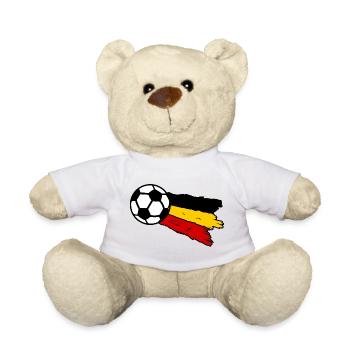 Fußballflagge Belgien - Teddy - Weiß - Vorne