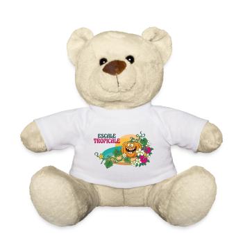 Paradise Tropical Pumpkin Exotische Blumen - Teddy - Weiß - Vorne