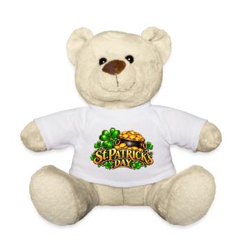 St Patrick's Tag Goldtopf Kleeblatt - Teddy - Weiß - Vorne